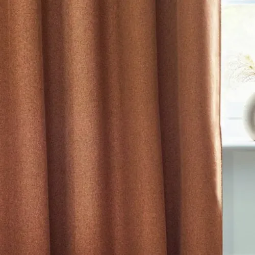 Furn Dawn 100% Blackout Thermal Eyelet Curtains Brick - Image 2