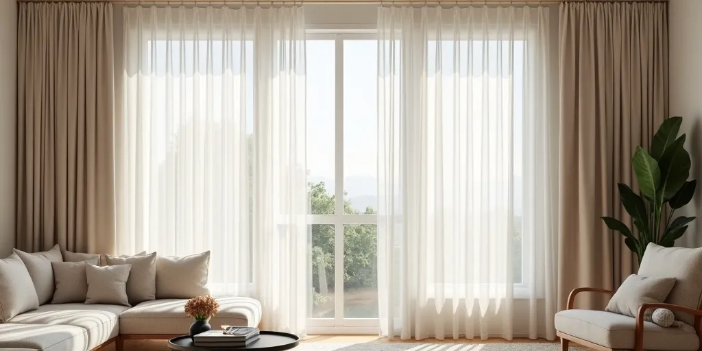 What are the benefits of using eyelet curtains in a room?