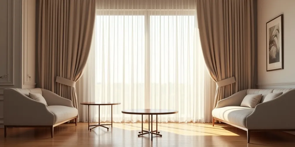 What length creates a formal look for sheer curtains?