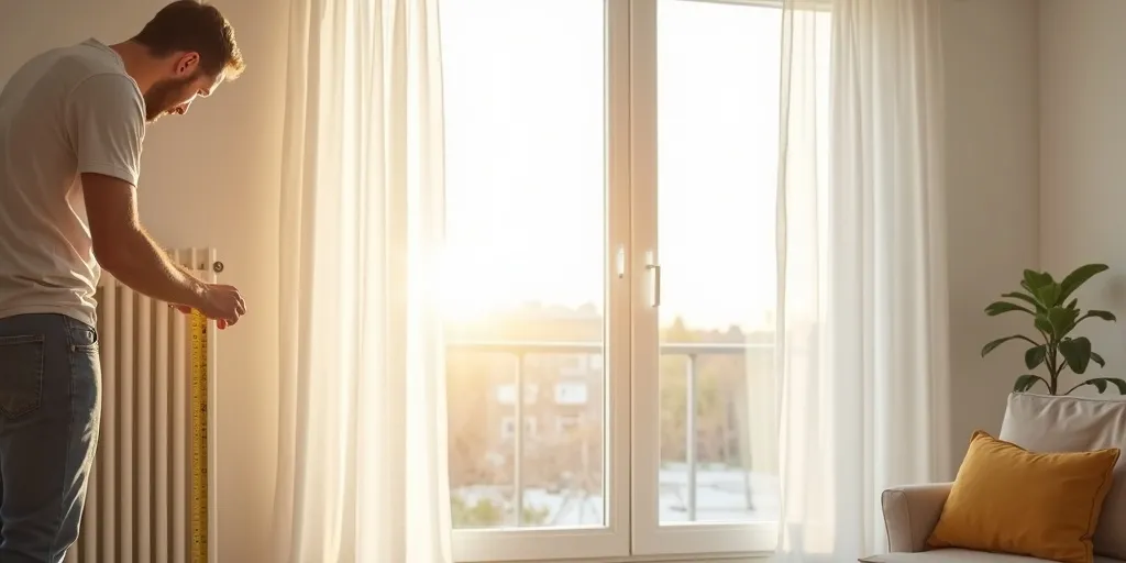 How can you ensure a proper fit for sheer curtains?