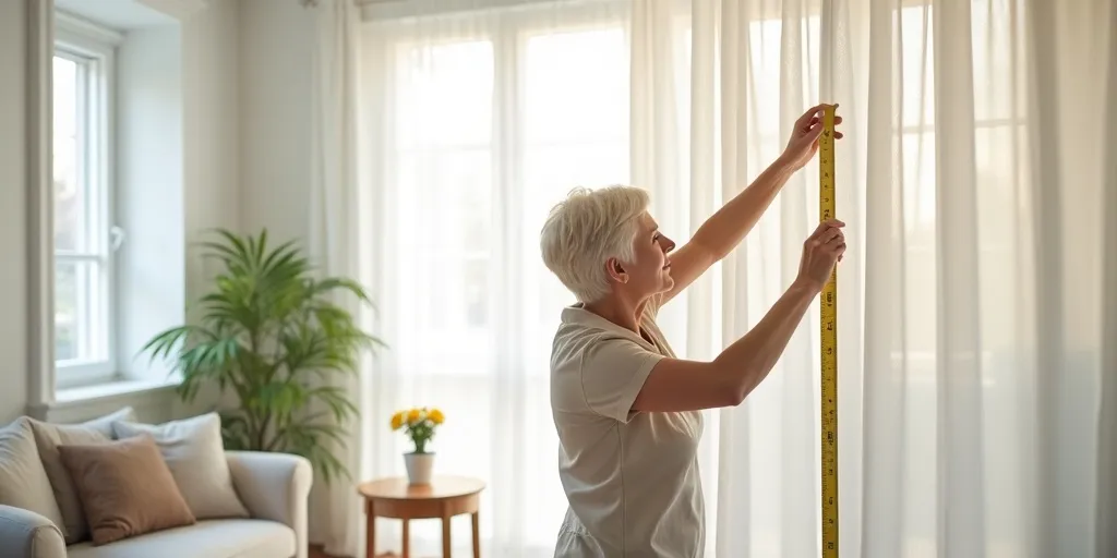 How to measure windows for sheer curtains online?