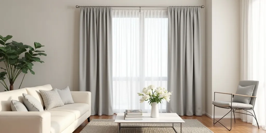How do grey eyelet curtains enhance home decor?