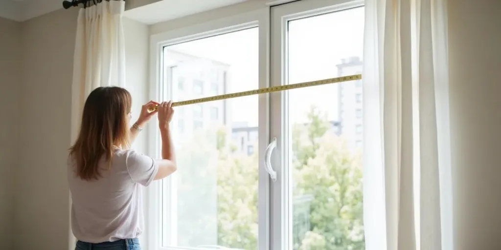 How do you measure the length of the window for blackout curtains?