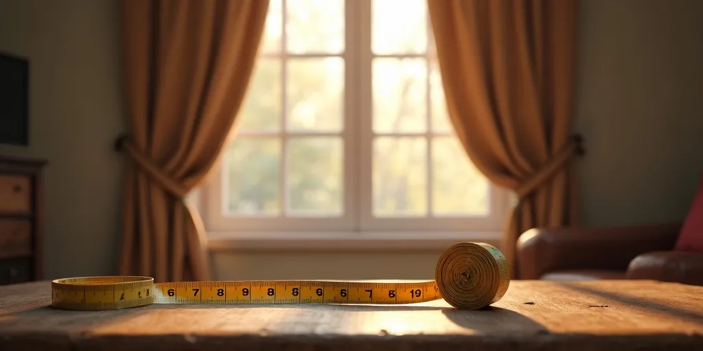 Why is it important to divide the total width measurement by two when purchasing blackout curtains?