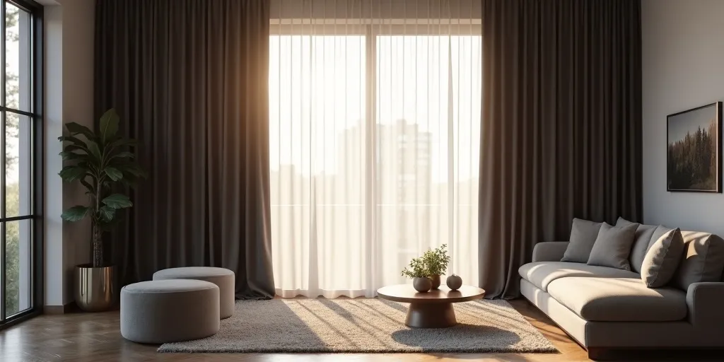How can you ensure blackout curtains hang straight or with a slight gather?