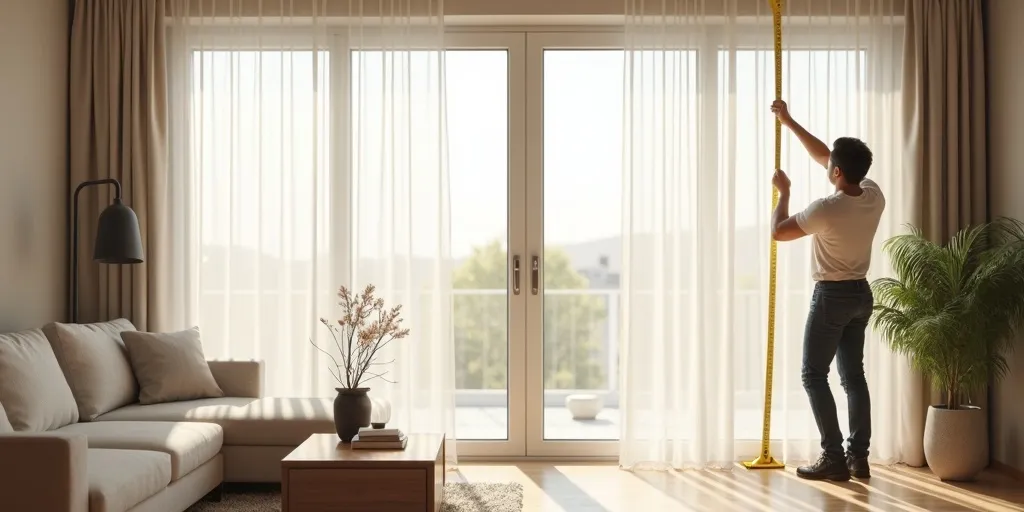 What measurements are needed for sheer curtains?
