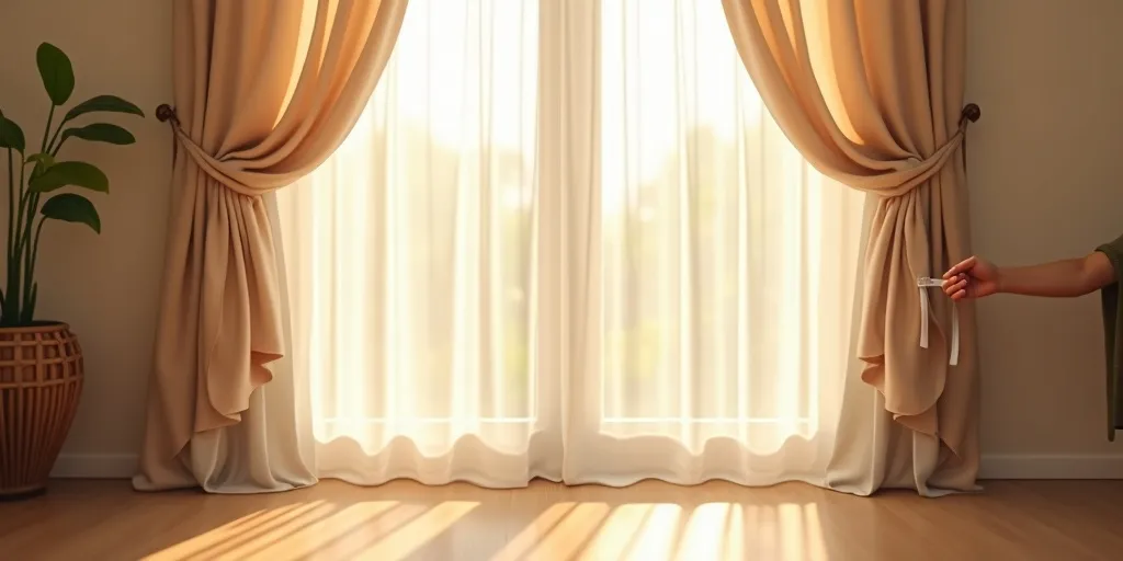 How can you adjust the length of sheer curtains?
