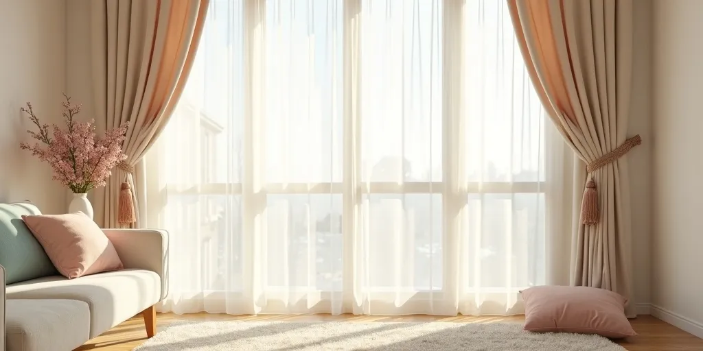 What are some ways to style sheer curtains for a soft look?