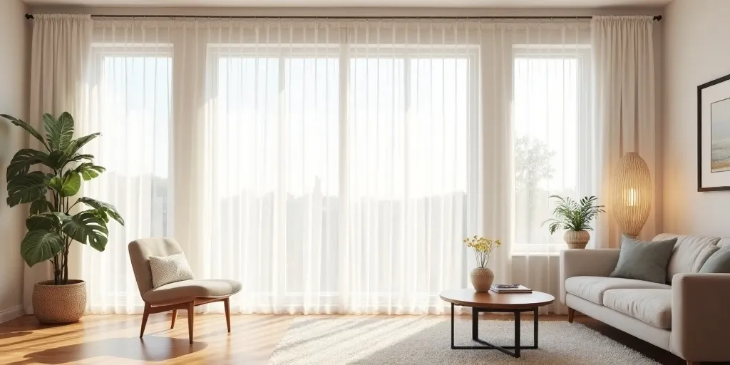 What is a modern way to hang sheer curtains?