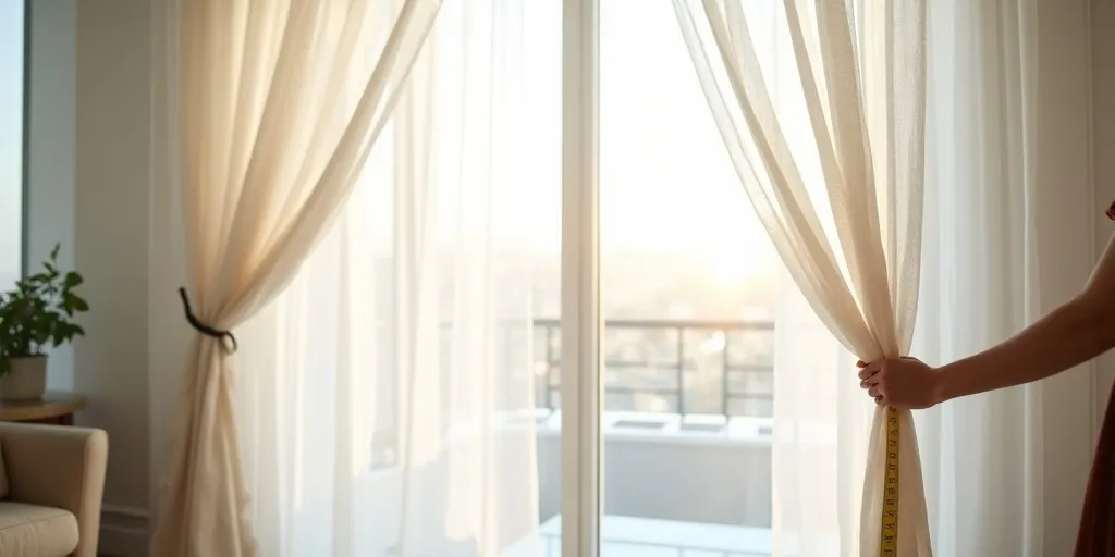 How do you ensure sheer curtains hang evenly?