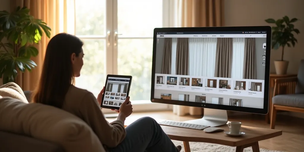 How can online shopping help find curtains?