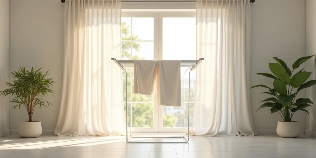 What is the recommended method for drying sheer curtains?