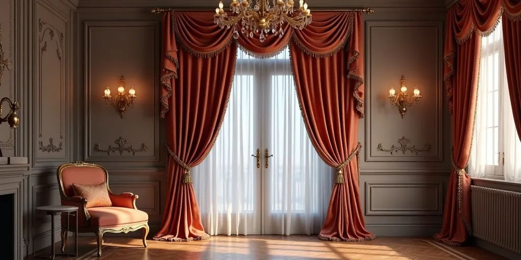 What fabric choices are suitable for creating a formal look with curtains?