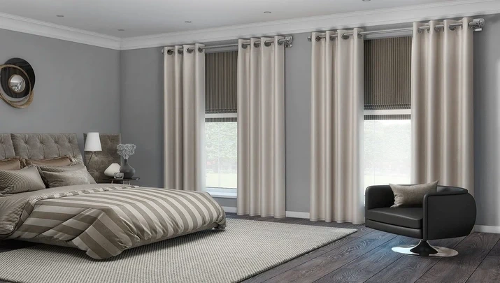 Eyelet Bedroom Curtains