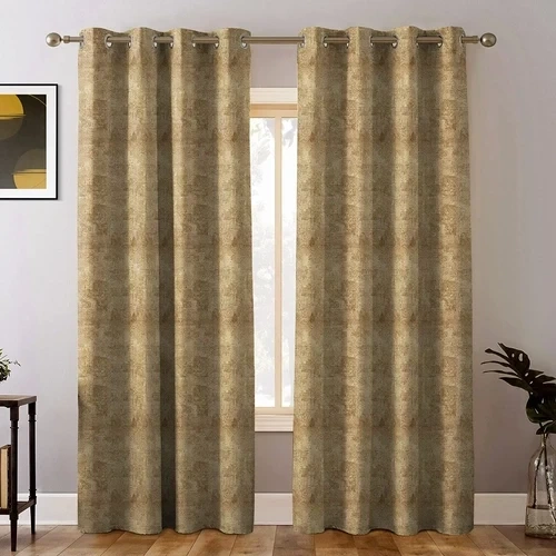 Velvet Texture Eyelet Window Curtain