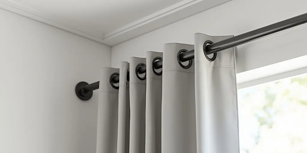 Why is it important to use anchors when hanging curtain rods?