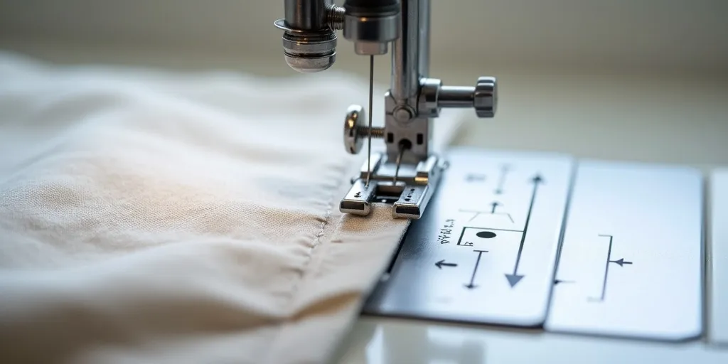 How can you ensure the stitches are secure when sewing the eyelet tape onto the fabric?
