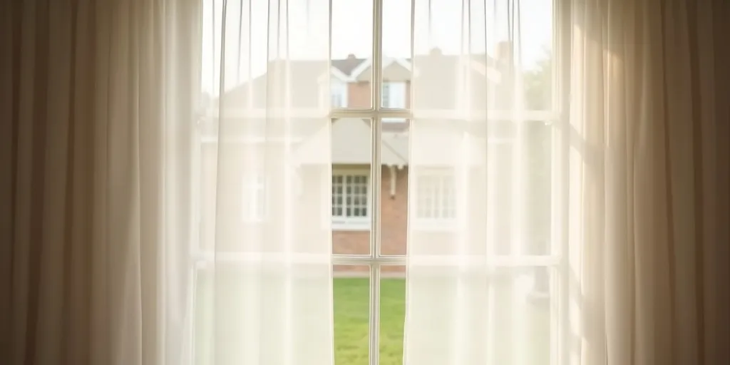 What do sheer curtains look like from the outside?