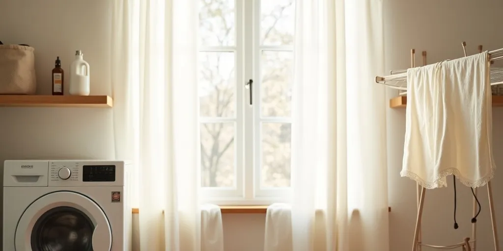 What care instructions should you follow when washing sheer curtains?