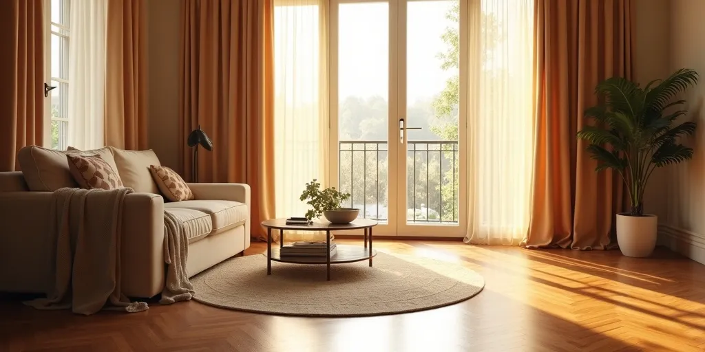 What effect does having curtains that puddle on the floor create?