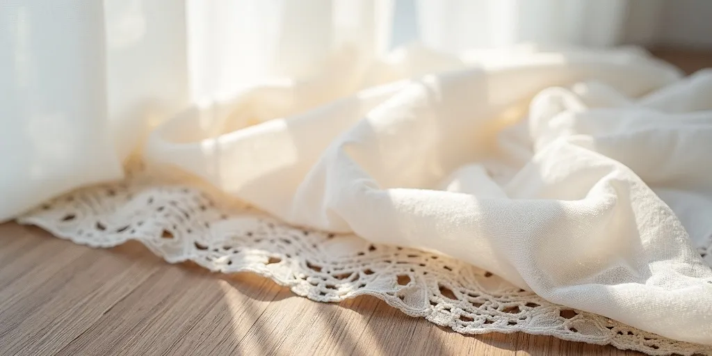 What fabrics are commonly used to make sheer curtains?