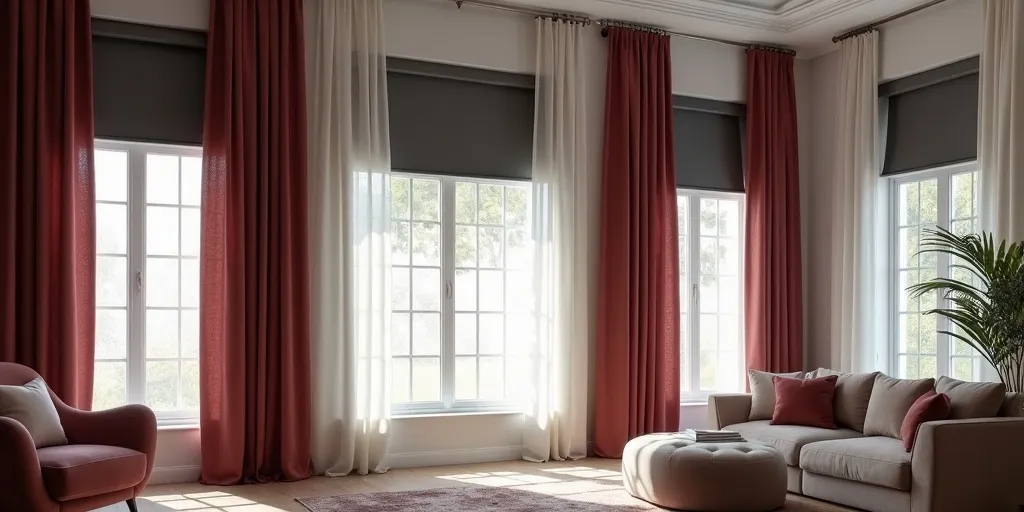 What types of fabrics are suitable for blocking out light in a living room?