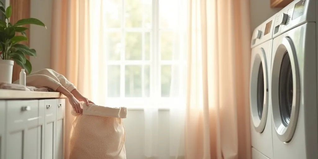 How can you maintain the quality of sheer curtains while washing them at home?