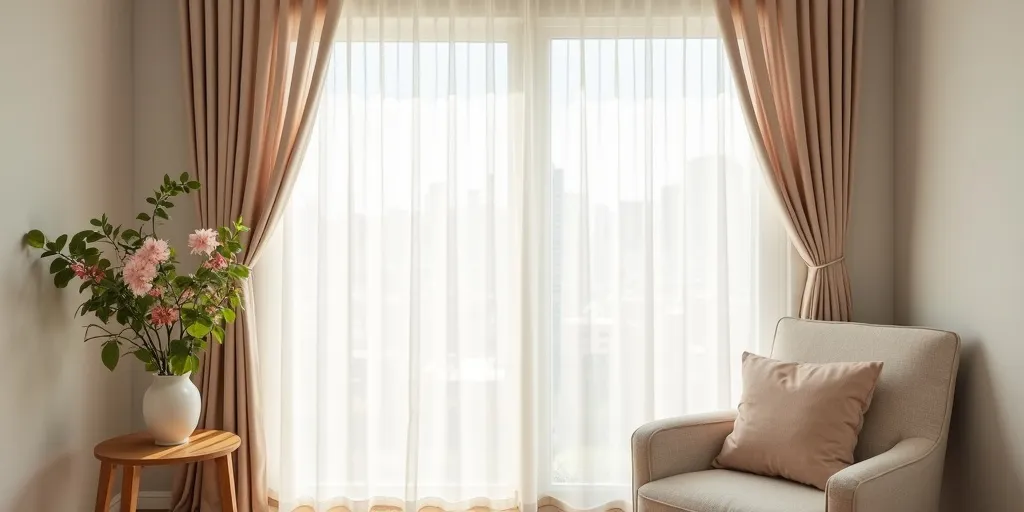 What are alternative methods for hanging sheer curtains without a rod?
