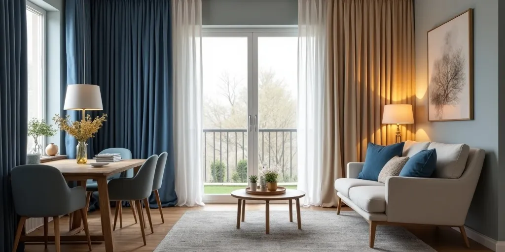 What role does personal preference play in deciding whether curtains should match in dining and living rooms?