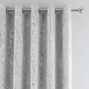 Belle Floral Blackout Eyelet Curtains