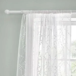 Belle Floral Embroidery Sheer Curtain
