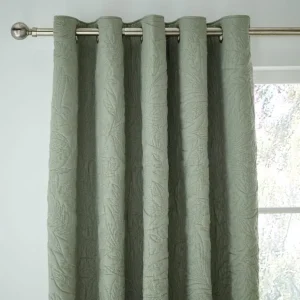 Filey Leaf Blackout Eyelet Curtains