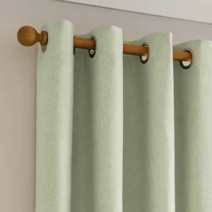 Luna Brushed Blackout Eyelet Curtains
