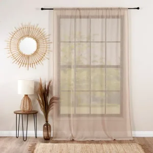 Recycled Polyester Plain Sheer Curtain