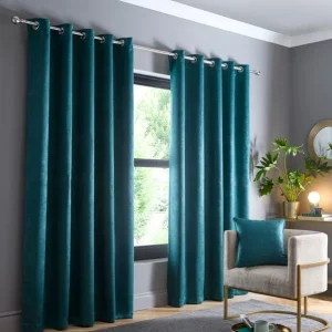 Strata Textured Blackout Eyelet Curtains