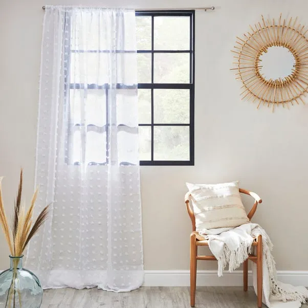 Tufted Textured Sheer Curtain
