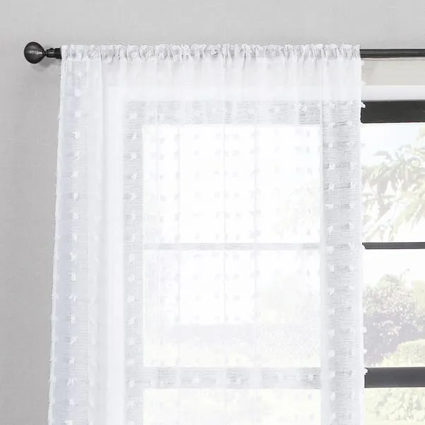 Tufted Textured Sheer Curtain