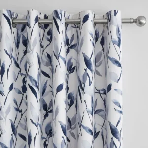 Zen Leaves Blackout Eyelet Curtains