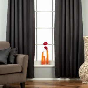 Grommet Black Curtains	Eyelet