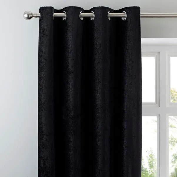 Blackout Curtains Chenille Eyelet (2 Panels)
