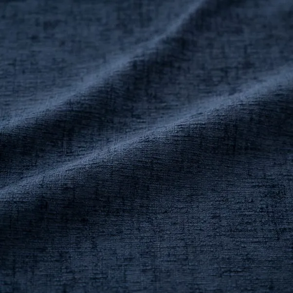 Blue Luxury Chenille Curtains Eyelet (1 Pair)