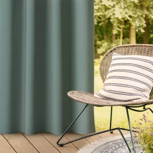 Pastel Teal Outdoor Curtains